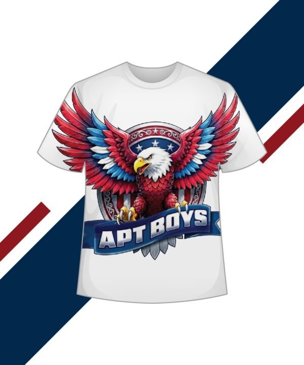 APT Boys Eagle Graphic T-Shirt – Unisex Patriotic USA Tee