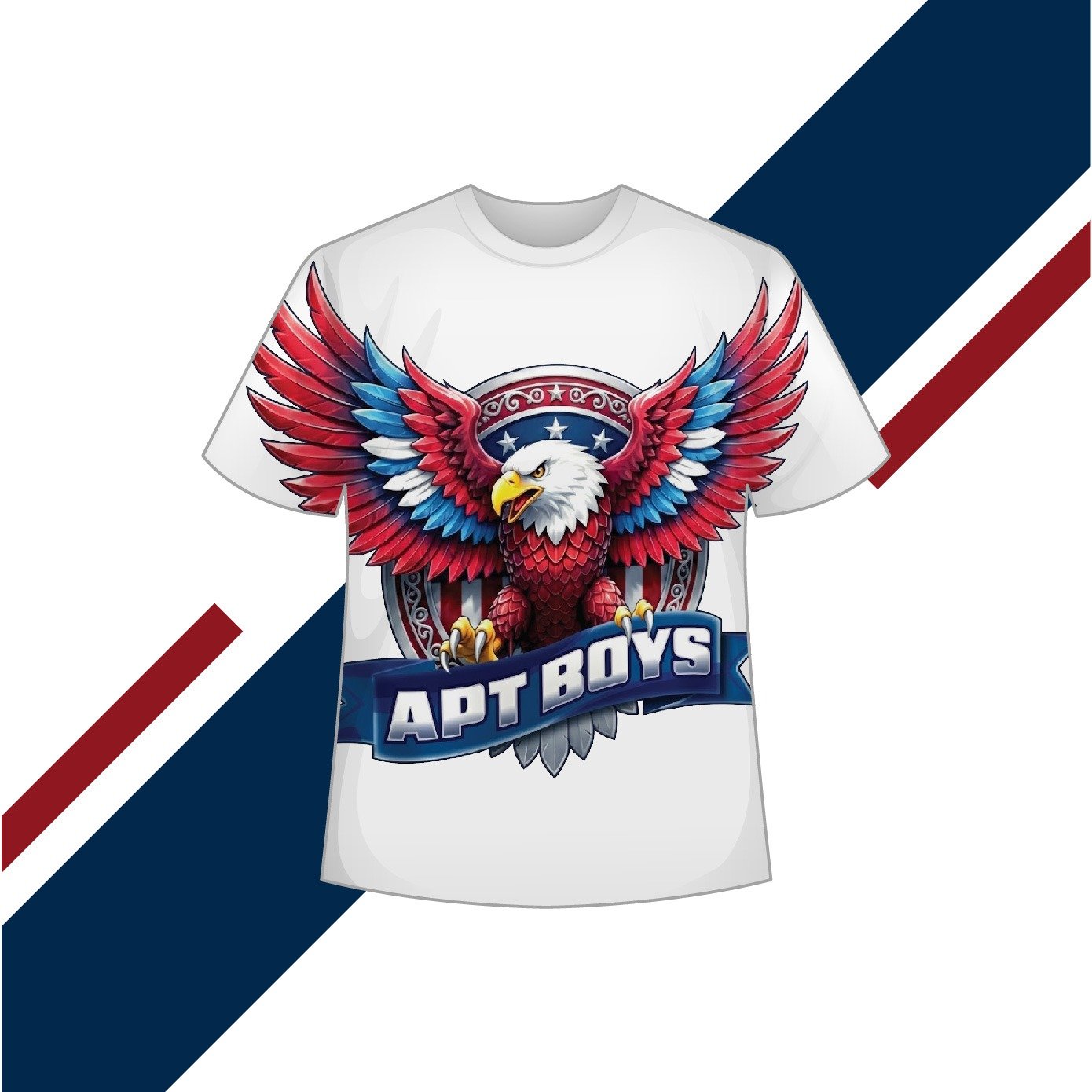 APT Boys Eagle Graphic T-Shirt – Unisex Patriotic USA Tee