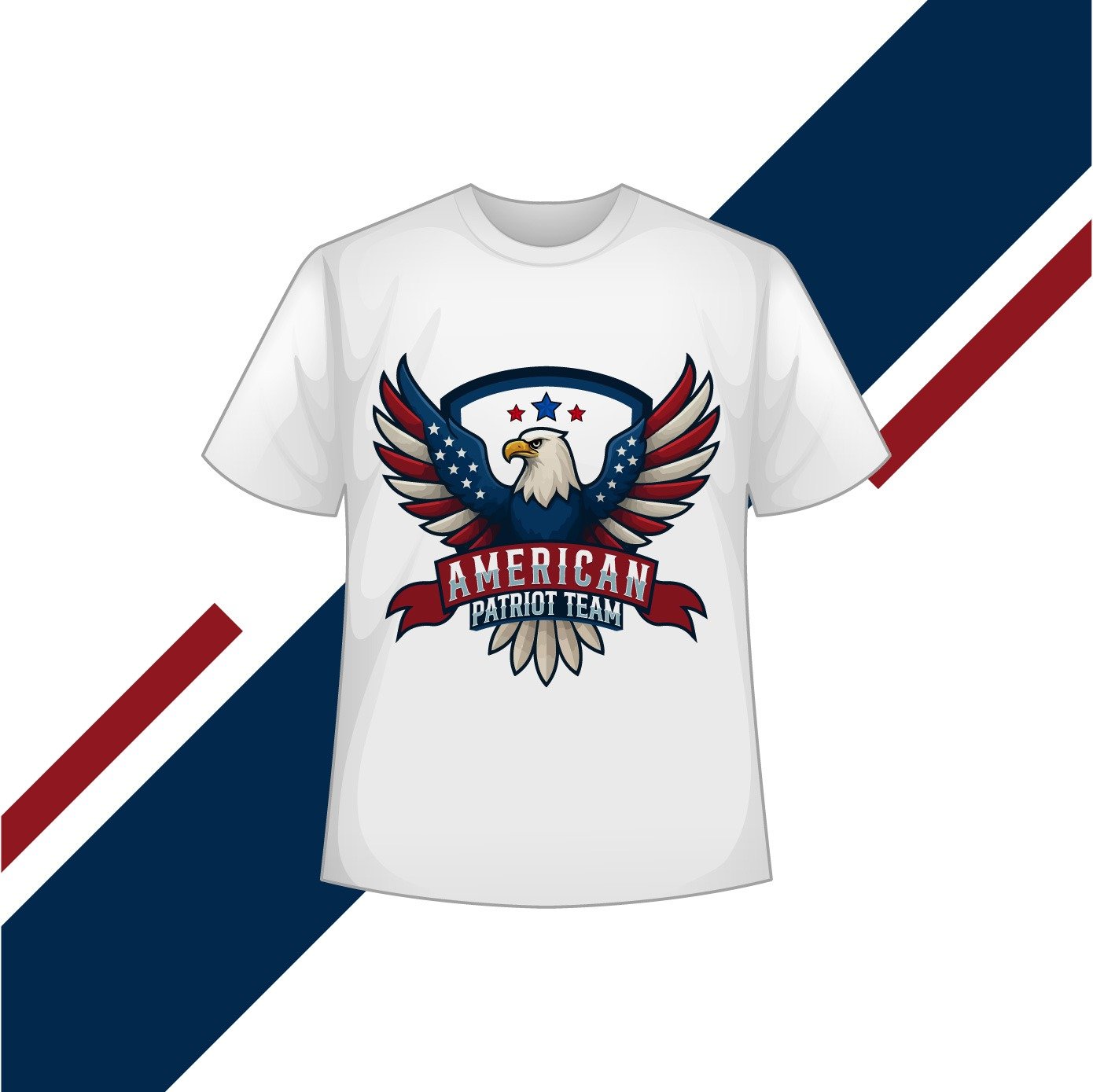 American Patriot Team Eagle Graphic T-Shirt – Unisex Patriotic USA Tee